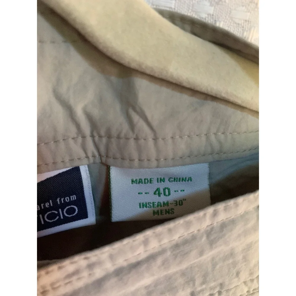 ExOfficio Insect Shield Convertible Hiking Pants Mens‎ 40x30 Khaki Tan Zip Off